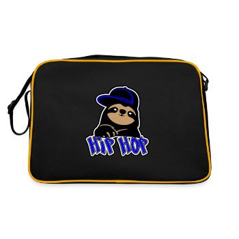 Hip Hop Faultier - Sloth - Retro Bag - black/gold - Back
