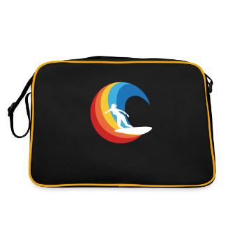 Surfergirl surf surf planche de surf surf cadeau - Sac Retro - noir/or - Dos