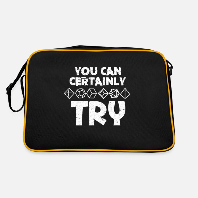 D20 - Retro Tasche - Schwarz/Gold
