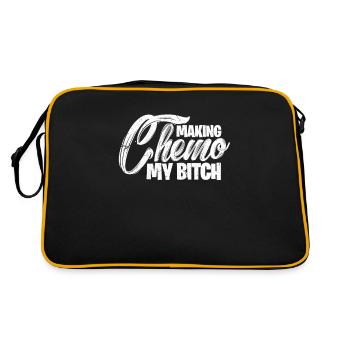 Chemo Therapy Cancer Chemotherapy Gift - Retro Bag - black/gold - Back