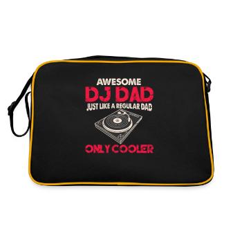 Dj father dad djing disc jockey father's day gift - Retro Bag - black/gold - Back