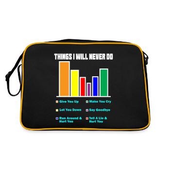 Pie Chart - Cake Chart - Love - Love - Retro Bag - black/gold - Back