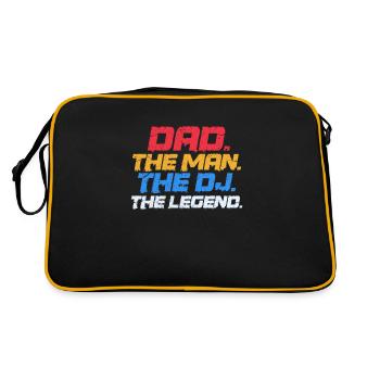 Dj father dad djing disc jockey father's day gift - Retro Bag - black/gold - Back