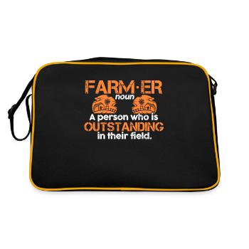 Cadeau ferme ferme fermier fermier - Sac Retro - noir/or - Dos