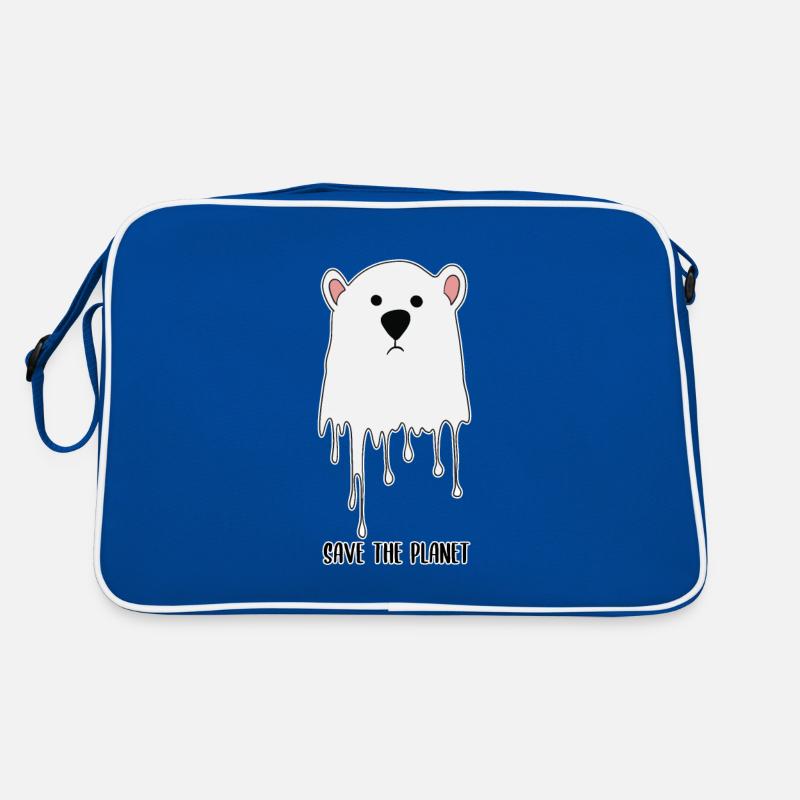 Melting Polar Bear Climate Protection Climate Change World Retro Bag