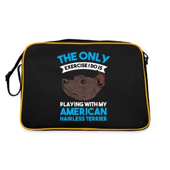 Terrier américain sans poil - Sac Retro - noir/or - Dos