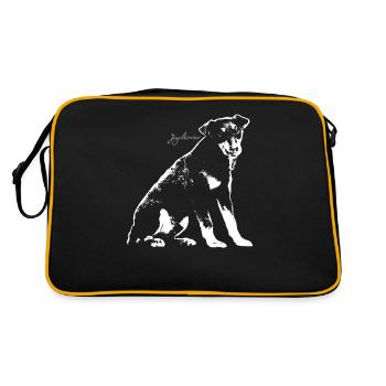 Jagdterrier - Retro Tasche - Schwarz/Gold - Hinten