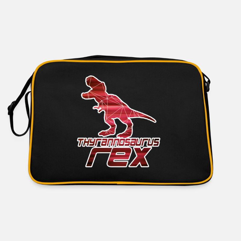 T-REX - Thyrannosaurus Rex - Sac Retro - noir/or