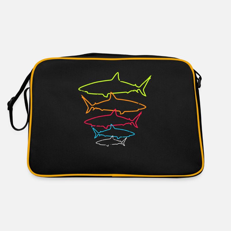 Haie - Retro Tasche - Schwarz/Gold