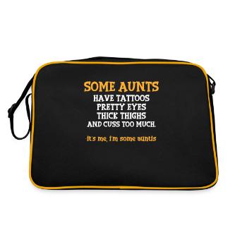 Cadeau de tante soeur tante nièce neveu tatouages - Sac Retro - noir/or - Dos