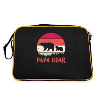 Papa ours - Sac Retro - noir/or - Dos