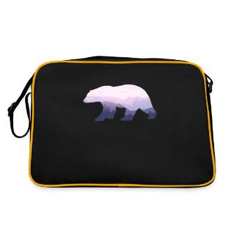 Ours ours ours montagnes ours brun cadeau grizzly - Sac Retro - noir/or - Dos