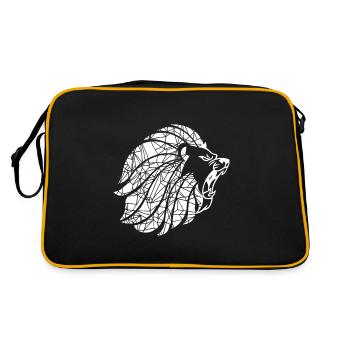 Lion géométrique - Sac Retro - noir/or - Dos