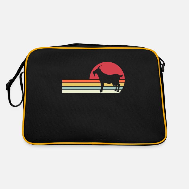 Ziege - Retro Tasche - Schwarz/Gold