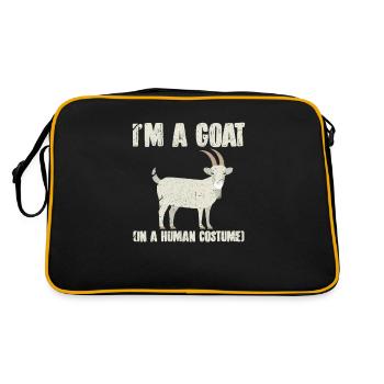 Chèvre chèvre chèvre chèvre cadeau cadeau - Sac Retro - noir/or - Dos