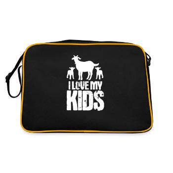 Chèvre chèvre chèvre chèvre cadeau paysan - Sac Retro - noir/or - Dos