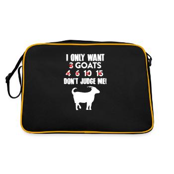 Chèvre chèvre chèvre chèvre cadeau paysan - Sac Retro - noir/or - Dos