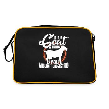 Chèvre chèvre chèvre chèvre cadeau paysan - Sac Retro - noir/or - Dos