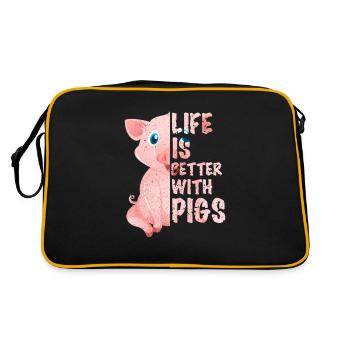 pig - Retro Bag - black/gold - Back