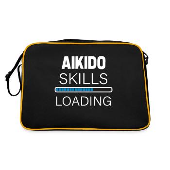 Aikido Skills - Retro Tasche - Schwarz/Gold - Hinten