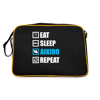 Aikido - Retro Tasche - Schwarz/Gold - Hinten