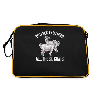 Chèvre chèvre chèvre chèvre cadeau paysan - Sac Retro - noir/or - Dos