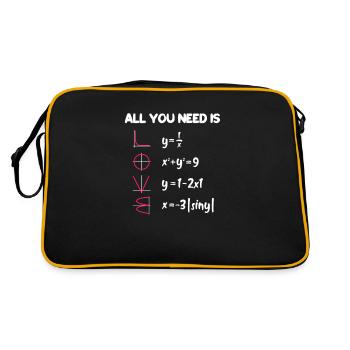 Cadeau de l'école de mathématiques - Sac Retro - noir/or - Dos