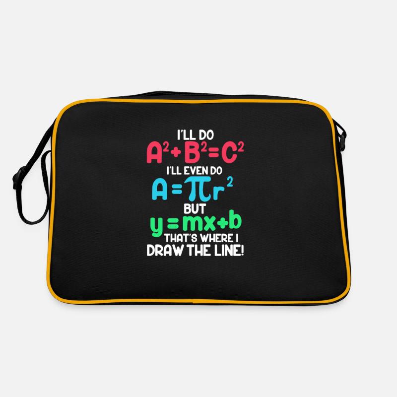 Mathe - Retro Tasche - Schwarz/Gold