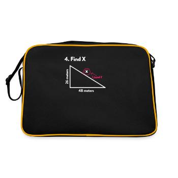 Cadeau de l'école de mathématiques - Sac Retro - noir/or - Dos