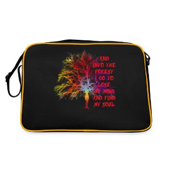 Fantasy forest gradient - Retro Bag - black/gold - Back