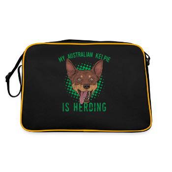 Kelpie australien - Sac Retro - noir/or - Dos