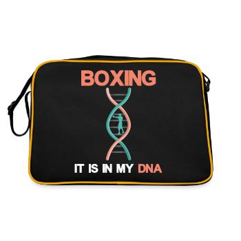 Boxing Boxer Boxing Fight Fist Fight Gift DNA - Retro Bag - black/gold - Back