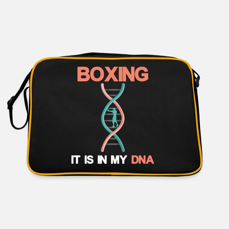 Boxen Boxer Boxkampf Faustkampf Kampf Geschenk DNA Retro Tasche