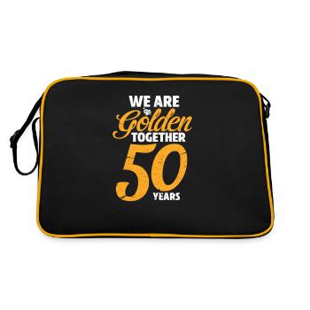 Anniversaire de mariage doré anniversaire de mariage - Sac Retro - noir/or - Dos