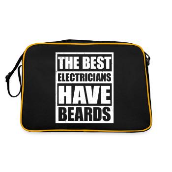 electrician electrical engineering master trainee apprentice - Retro Bag - black/gold - Back