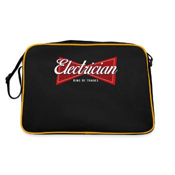 electrician electrical engineering master trainee apprentice - Retro Bag - black/gold - Back
