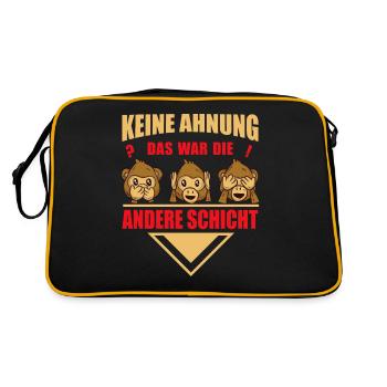 other shift profession work service funny sayings - Retro Bag - black/gold - Back