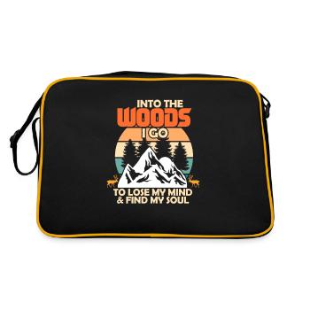 forêt - Sac Retro - noir/or - Dos