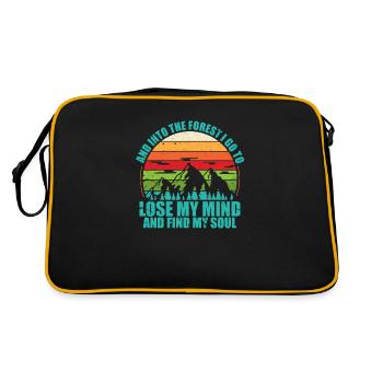 forêt - Sac Retro - noir/or - Dos