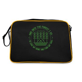 forêt - Sac Retro - noir/or - Dos