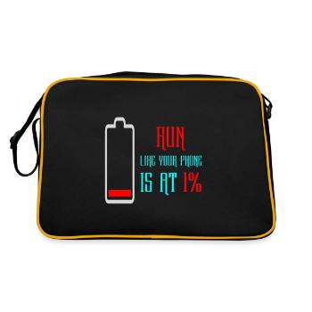 Run Like Your Phone Is At 1 % - Sac Retro - noir/or - Dos