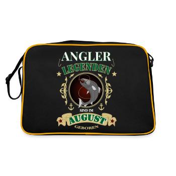 Angler - Retro Tasche - Schwarz/Gold - Hinten
