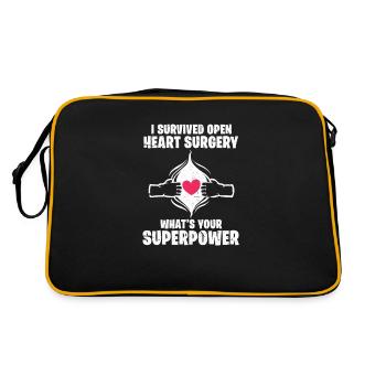 Heart Surgery OP Surgery Surgeon Patient Spital - Retro Bag - black/gold - Back