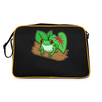 Frog Toad Animal Zoo Animal Park Jungle Gift - Retro Bag - black/gold - Back