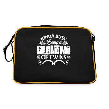 Oma Zwillinge - Retro Tasche - Schwarz/Gold - Hinten