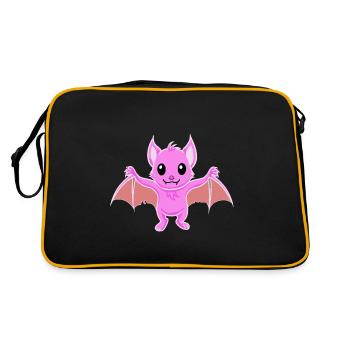 Chauve-souris Fantasy Cartoon Enfants Gothique - Sac Retro - noir/or - Dos