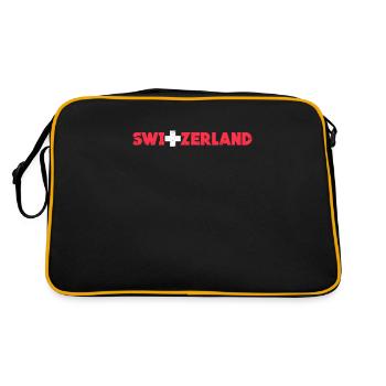 Suisse Suisse Suisse Cadeau - Sac Retro - noir/or - Dos