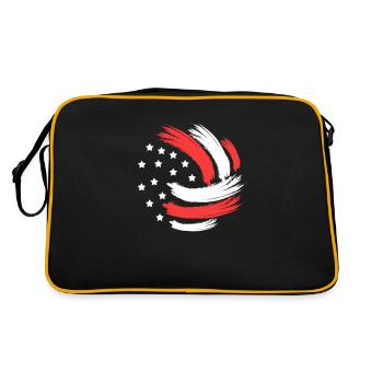 Volleyball USA Beach Volley America Gift - Retro Bag - black/gold - Back