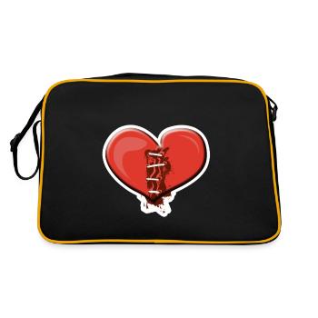 Broken heart - Retro Bag - black/gold - Back