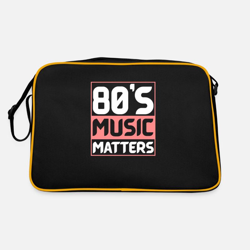 80er - Retro Tasche - Schwarz/Gold